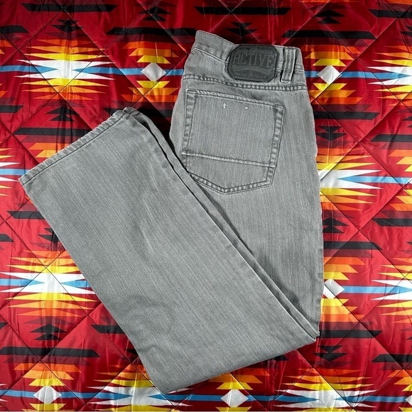 Active Churchill Regular Fit‎ Straight Leg Men's Jeans 34x28 Y2K Skate Shop Gray - Picture 7 of 10